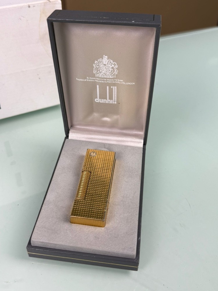 DUNHILL ROLLAGAS TONE POCKET LIGHTER GOLD