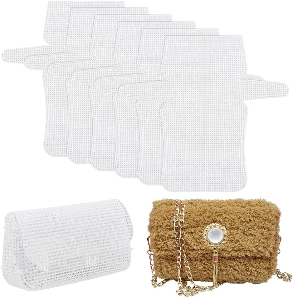 DIY Plastic Mesh Canvas Sheets, Clear Plastic Mesh Sheets for Crochet Purse M...