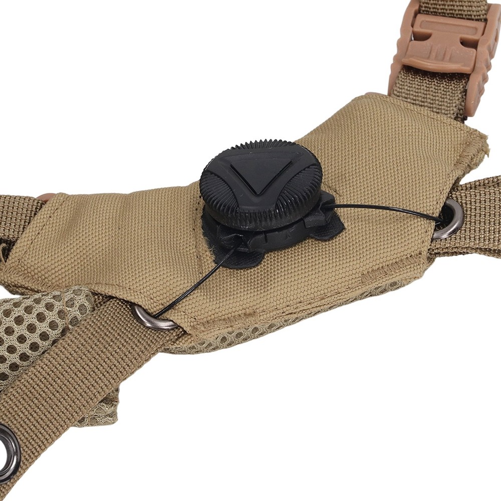 (Tan)Adjustable Dial Suspension System Chin Strap For Fast MICH Helmet WP New