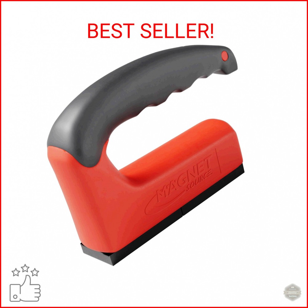 Master Magnetics Strong Magnet with Ergonomic Handle - 100 lb Pull Force, Red, 0
