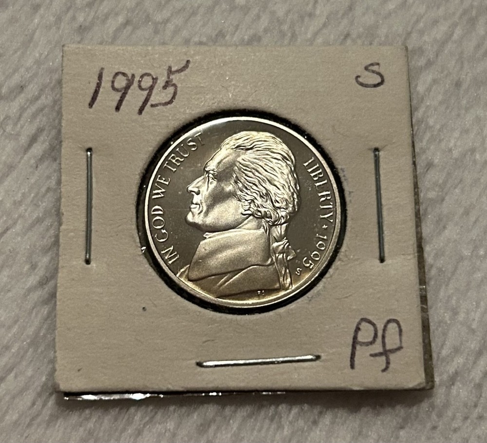 1995-S Five Cent Nickel Proof (in flip) Uncirculated