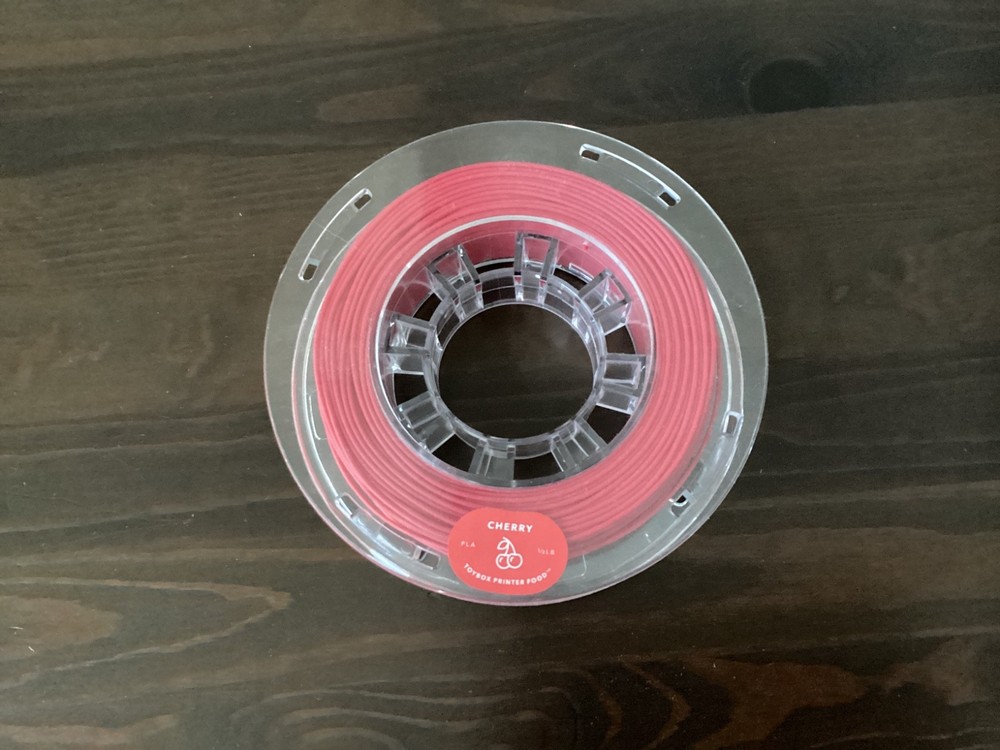 TOYBOX 3D Printer Food Filament 1/2 lb. Spool: Cherry