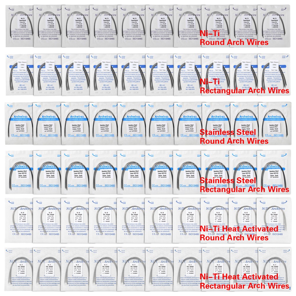 Dental Arch Wire Super Elastic Niti / Stainless Steel Round / Rectangular ms
