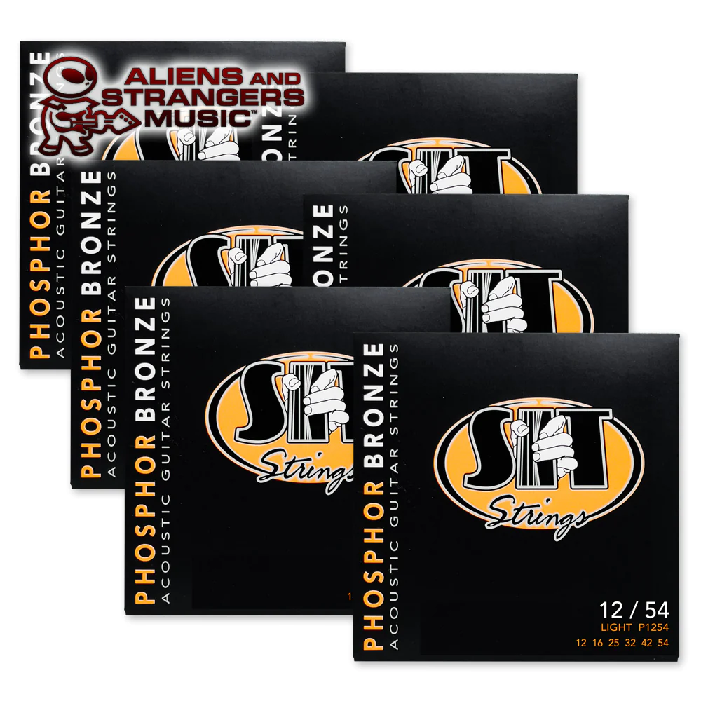 6 Sets! SIT Strings P1254 Light Phosphor Bronze Acoustic .012-.054