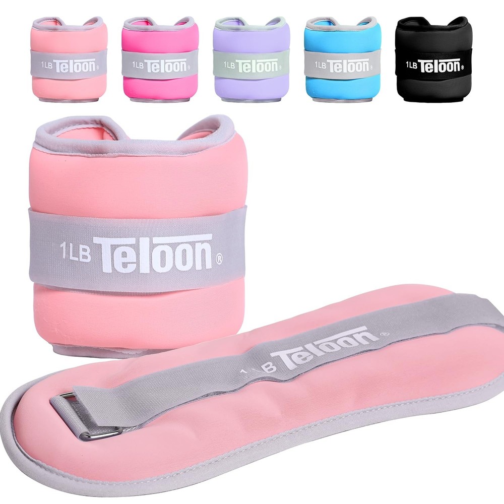 Ankle Weights (Light Pink, 1LB x 2 （2LB Pair）)