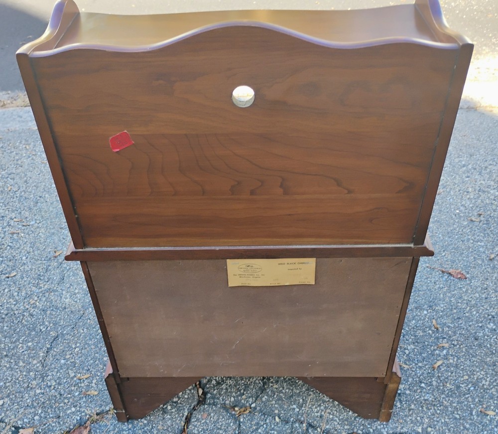 Henkel Harris solid cherry 2 tier, 2 drawer stand table