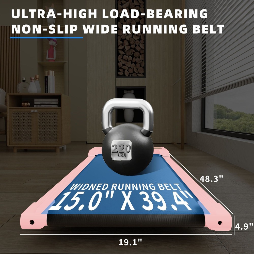 Walking Pad with Quiet 2.0 HP Brushless Motor, Countdown Modes, Spacious Running
