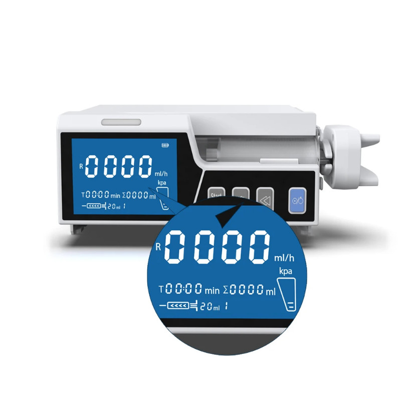 4.3 inch Screen Touch Screen Syringe pump Stackable Type Human or Veterinary Use