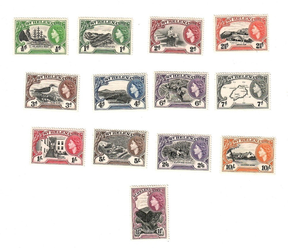 St Helena 1953 definitive set  mint