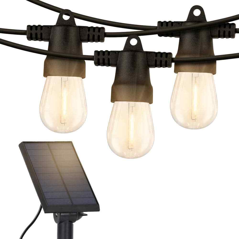 BRIGHTECH Ambience Pro 12-Bulb 27 ft. Outdoor Solar Powered 2700K String Light