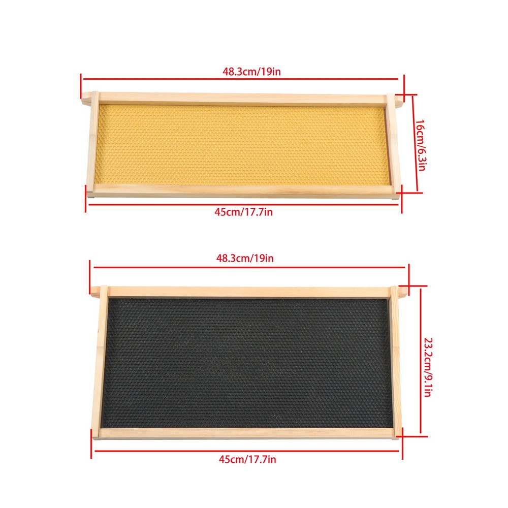 LABLT 10 Frame Bee Hive Beeswax Coated W/ Frames and Waxed Foundations 4 Layer