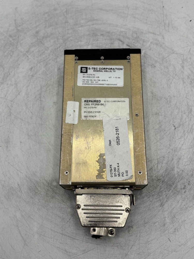 S-Tec Autopilot Altitude Pre-Selector PN: 01279-PX READ