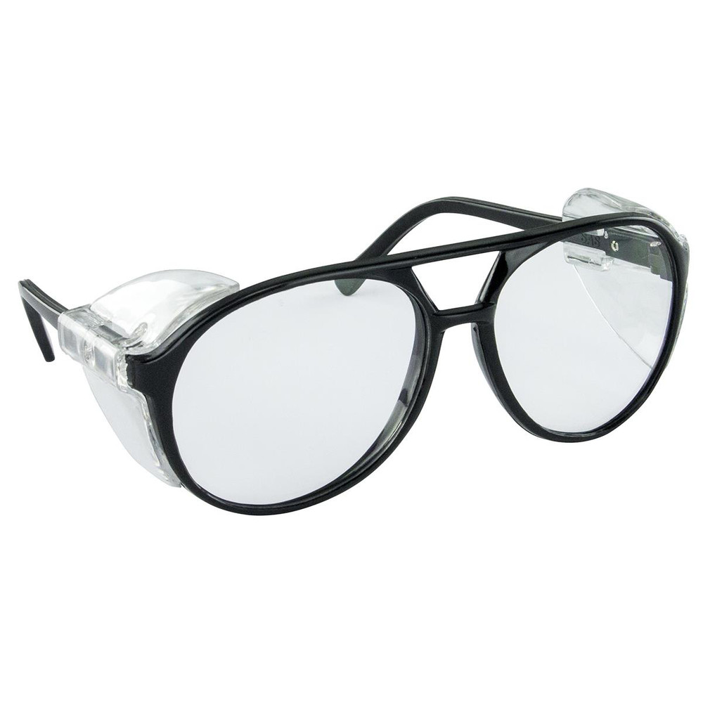 SAS Safety Classic Style Safe Glasses, Black Frame w/ Clear Lens