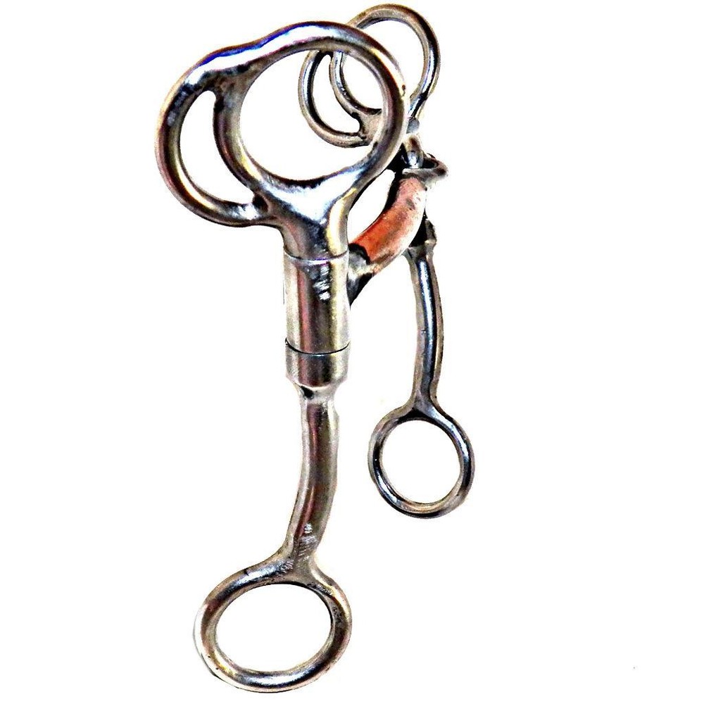 Bitmaster Smooth Copper Snaffle Tom Thumb Transition Bit 64905 5 inch Mouth