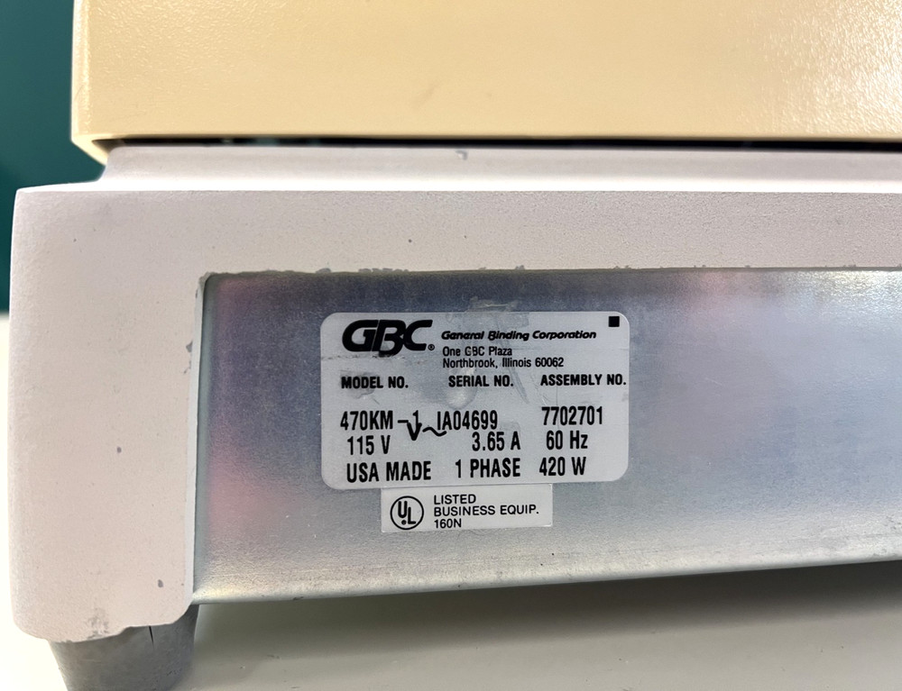 GBC Model 470 KM 19-Hole ELEC Punch & Binding Machine TESTED VG Condition VIDEO