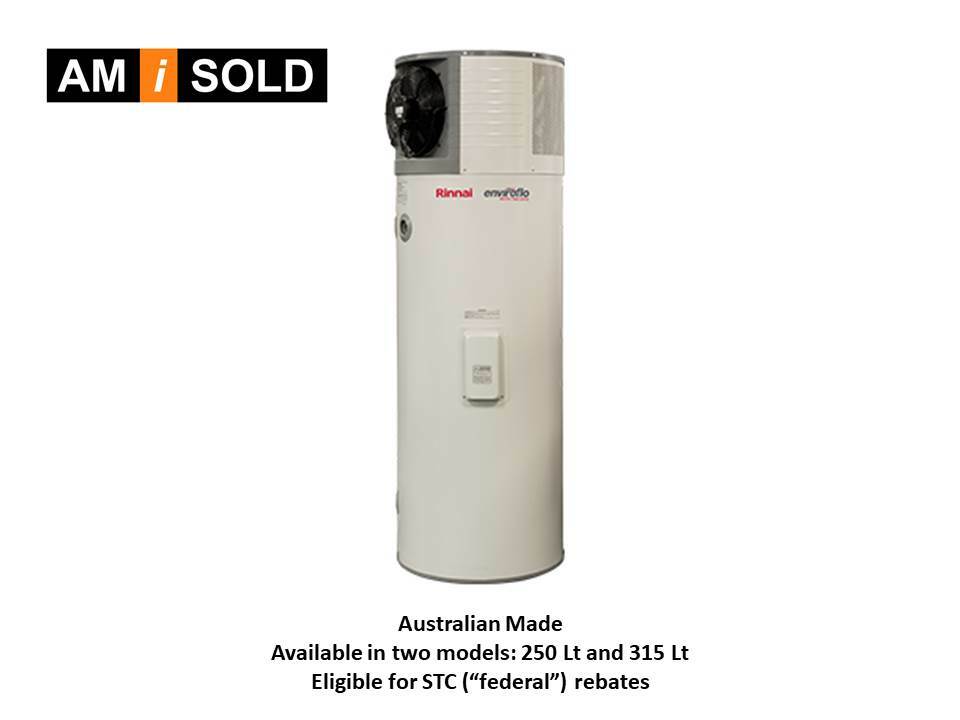 Rinnai Integrated Electric Heat Pump ENVIROFLO - 250L and 315L Vitreous Enamel