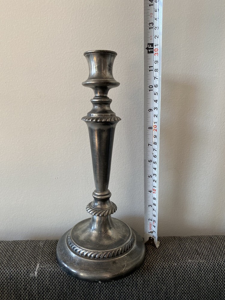 LARGE Middletown Candlestick Quadruple Silverplate 12” Silver Plate Antique