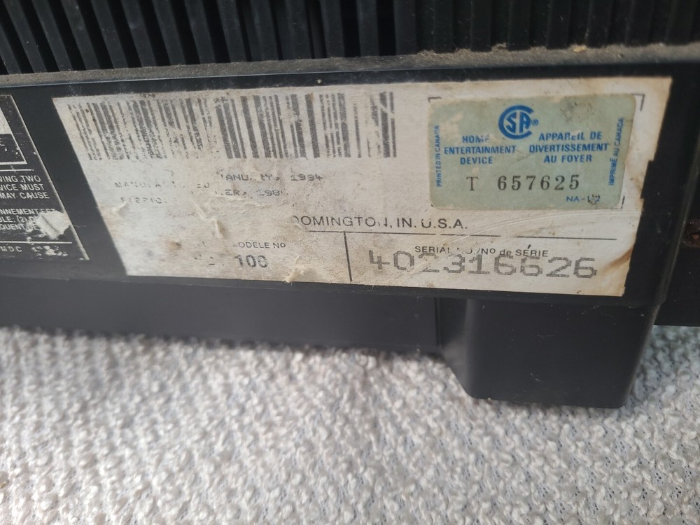 RCA Selectavision Videodisc Player CED Vintage Model SGT 100