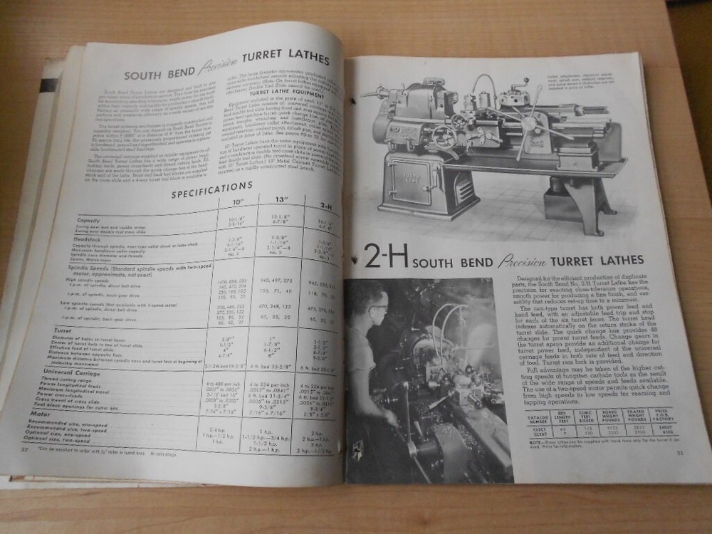 1963 South Bend Precision Machine Tools Catalog 6301 Original Information