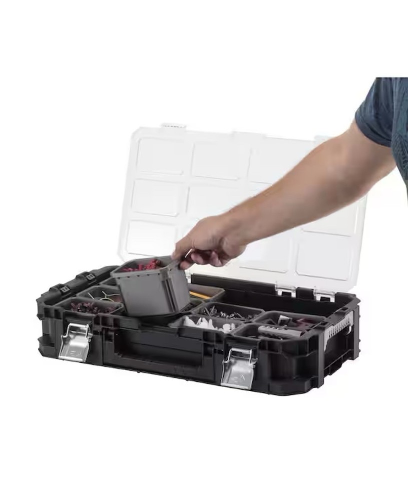 Husky Connect Stackable Heavy Duty Compartment Small Tool and Parts Organizer