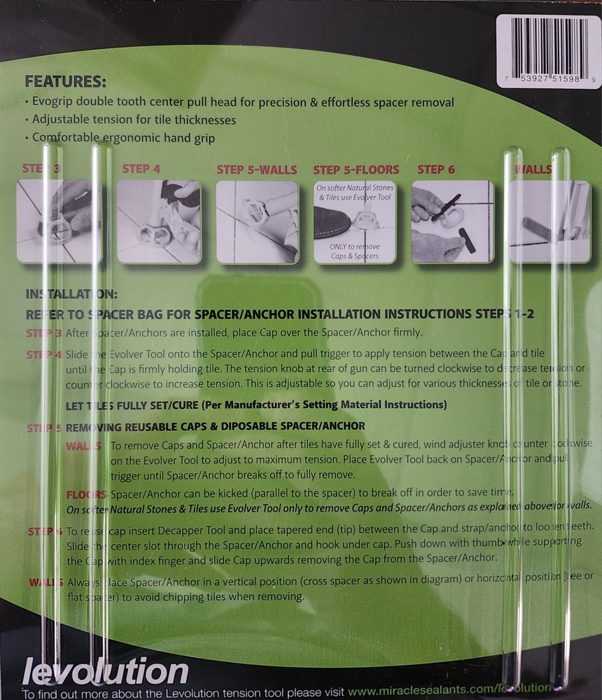 Levolution Tile Spacer and Leveling System Tension Evolver Tool
