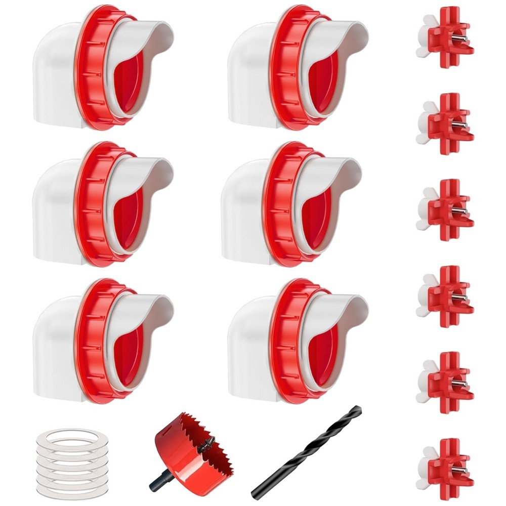 Chicken Water Nipples - 6 Pack Watering Solution for Poultry