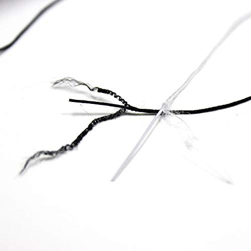 (2 Rolls) White AND Black Elastic Thread 547 Yard Package 0.5mm Thickness