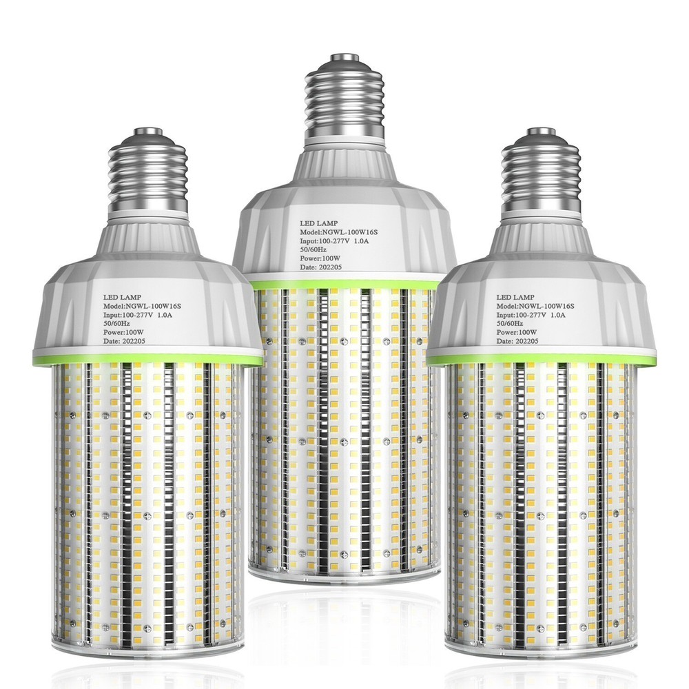 3X100W Corn Led Light Bulb 5000k Daylight Replace 400W MH HPS Warehouse Bulb E39