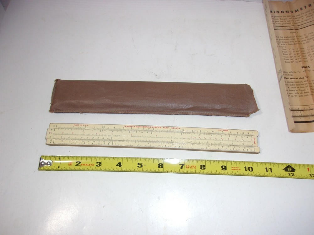 Vintage Lawrence Engineering Service Slide Rule