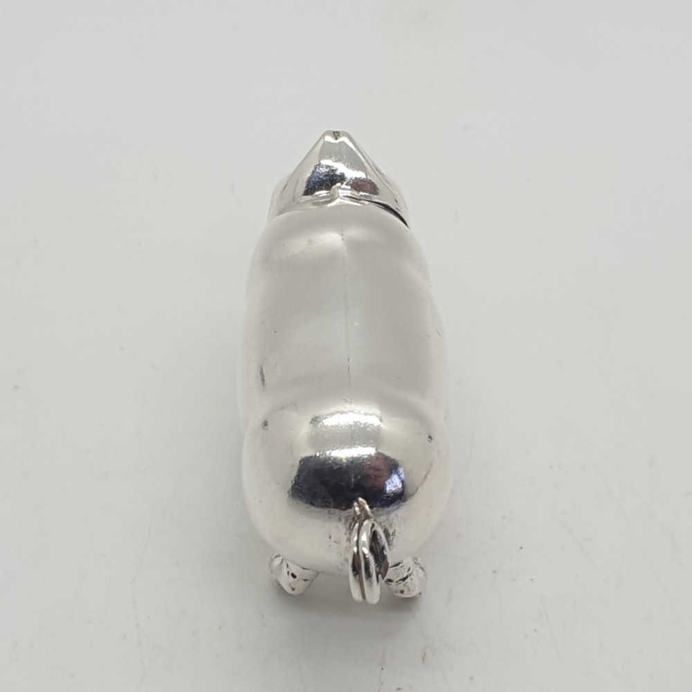 Sterling Silver Pig Vesta Case Match Holder