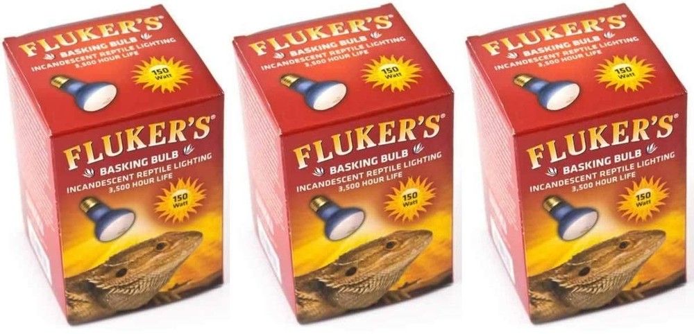 (3 Pack) Fluker's Basking Spotlight Bulbs for 3 Count (Pack of 1), Clear