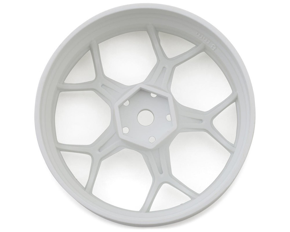 DS Racing Feathery Split Spoke Drift Wheels (Matte White) (2) (8mm Offset)