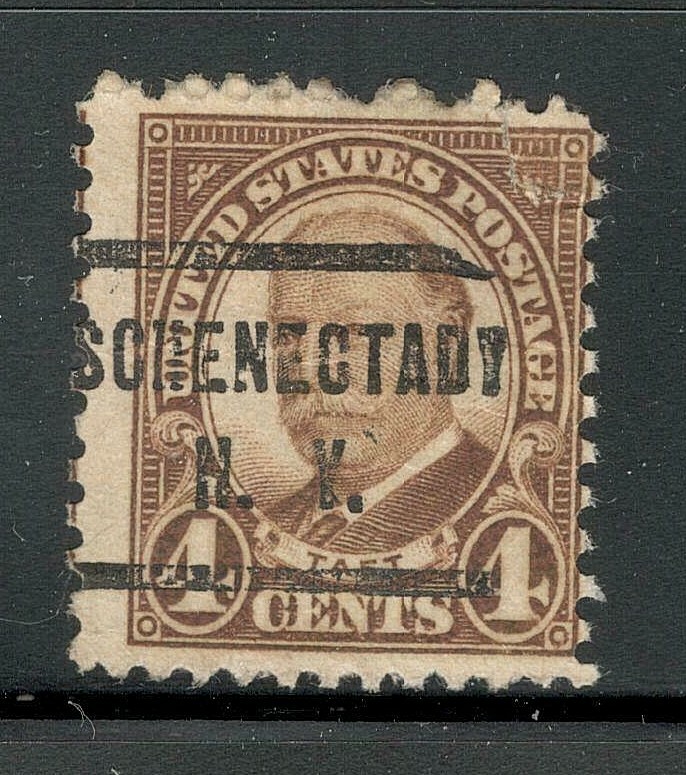 Sc # 685 ~ 4 cent Taft Issue, Precancel, SCHENECTADY N.Y.