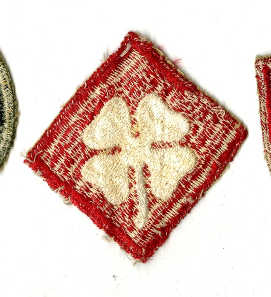 Fourth Army White Back Patch WWII Vintage Pearl Harbor Pacific Training