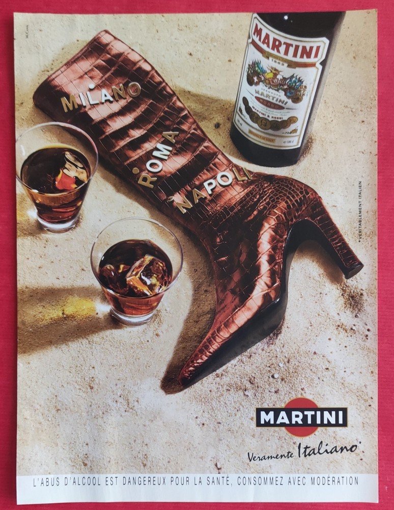 Press advertisement: MARTINI Veramente Italiano 2002 alcoholic drink