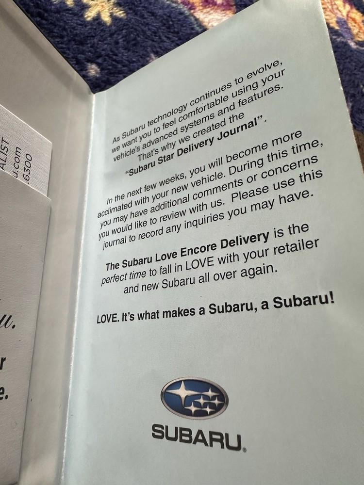 Subaru Pocket Notebook Pad with Pen