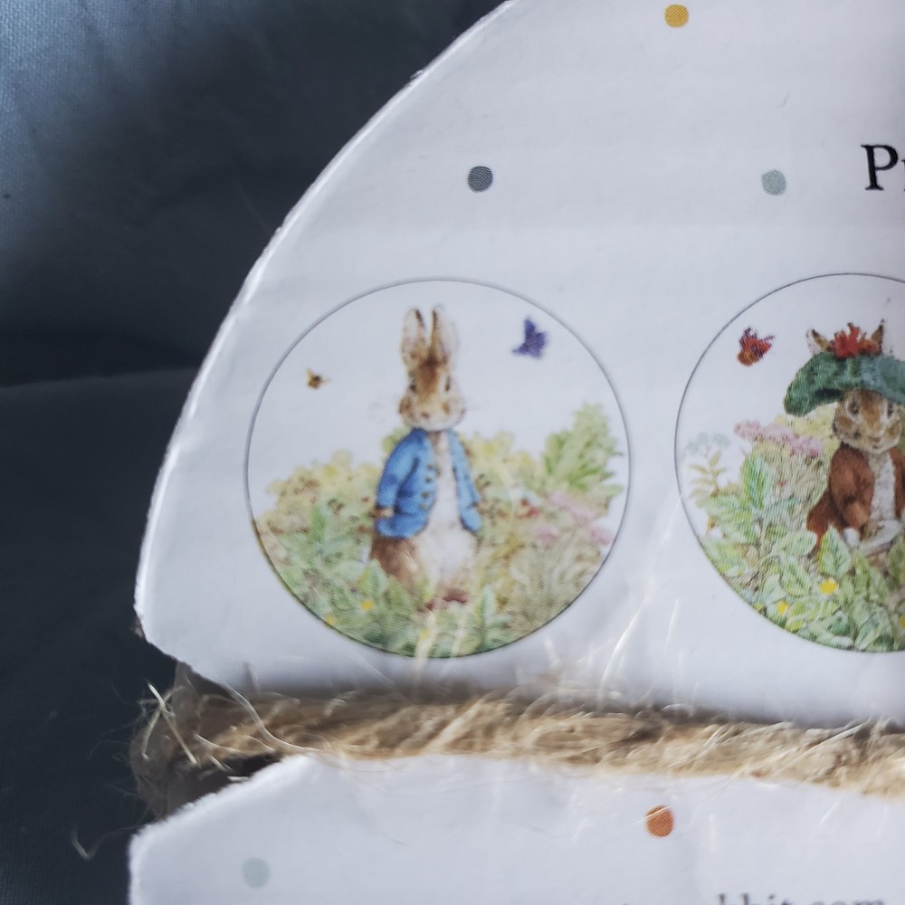 NewPeter Rabbit Coaster 4pc Set Easter Bunny Ceramic & Cork Beatrix Potter