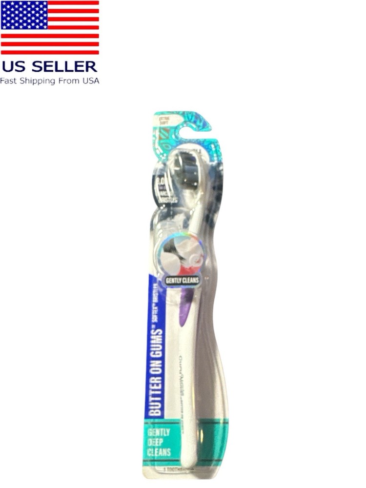 Guru Nanda Butter On Gums Charcoal Extra Soft Toothbrush new