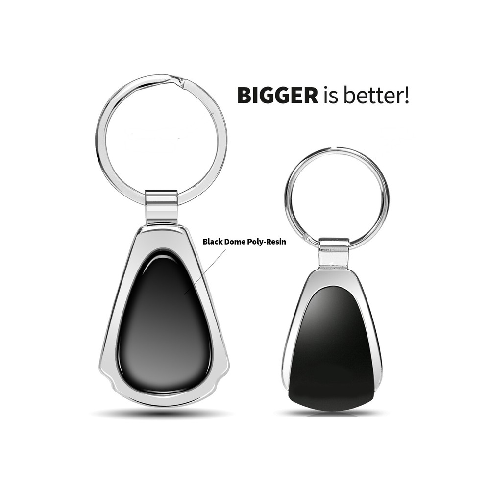 Ford Thunderbird Red Dome Mirror Chrome Metal Teardrop Key Chain