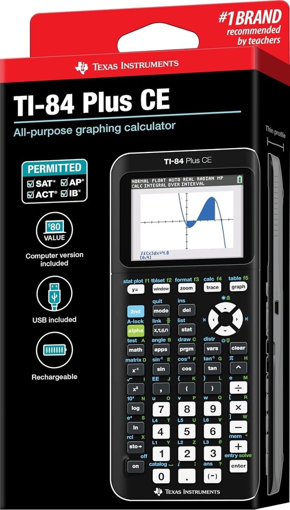 High-Resolution TI-84 Plus Graphing Calculator