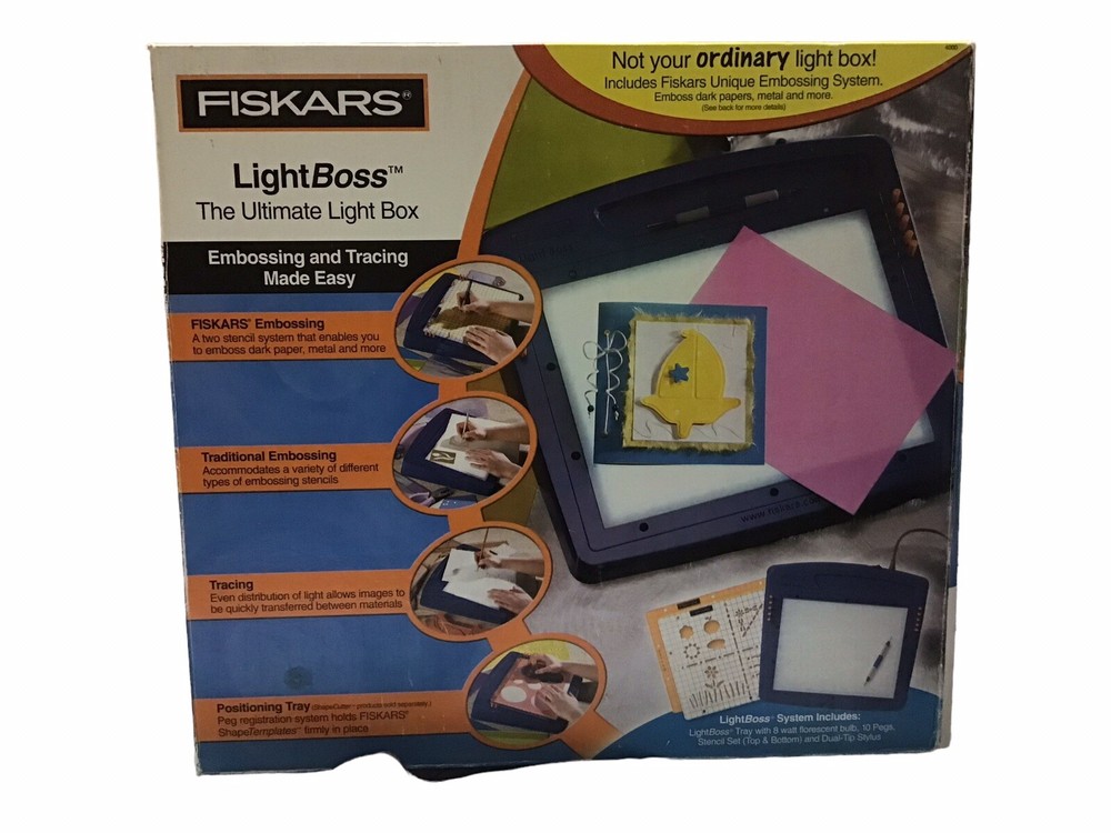 FISKARS LightBoss Ultimate Light Box Embossing & Tracing Made Easy