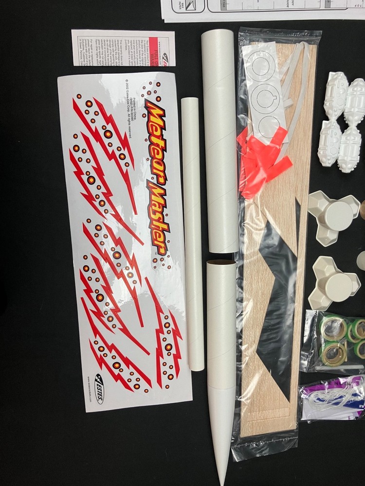 Vintage OOP Estes METEOR MASHER Flying Model Rocket Kit - Open - Complete