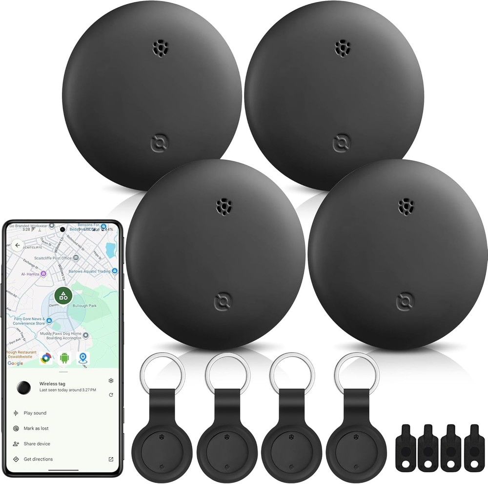 Dust & Water Proof Android Tracker Tags, 4 Pack