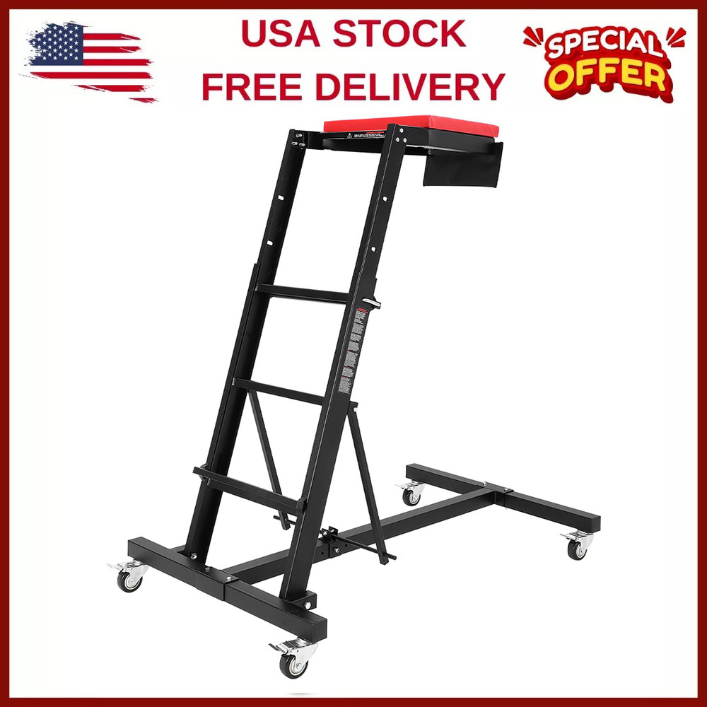 Foldable Topside Automotive Engine Creeper w/45"-66" Adjustable Height Auto Repa