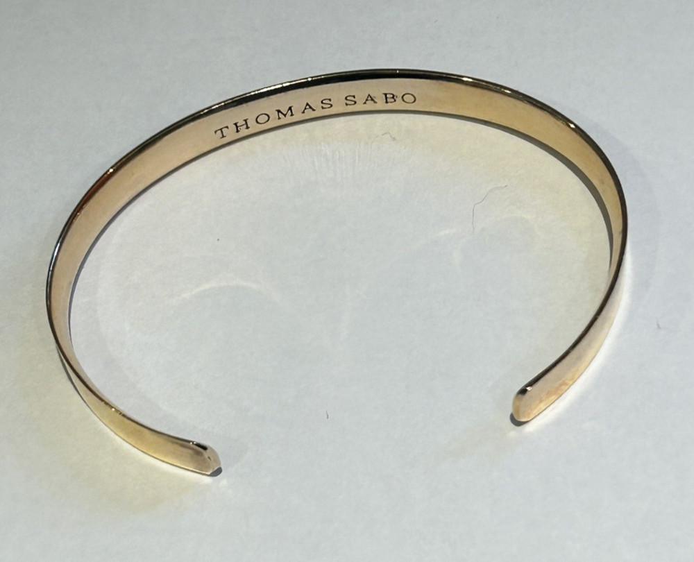 Thomas Sabo Cuff Bangle 18ct Gold Plated on 925 Silver 15cm