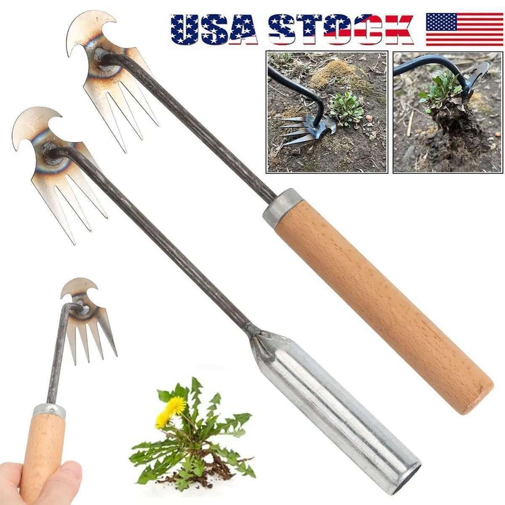 Multi Purpose Garden Hand Weeder Rake Weeding Artifact Weed Remover Puller Tool