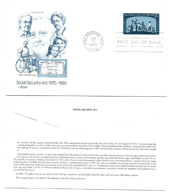 2153 Social Security Act Artmaster FDC