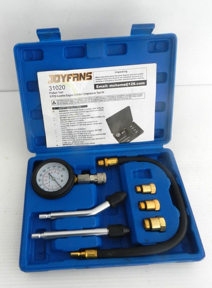 JOYFANS  31020 -Gasoline Engine Cylinder Compression Test Kit  7- Pieces