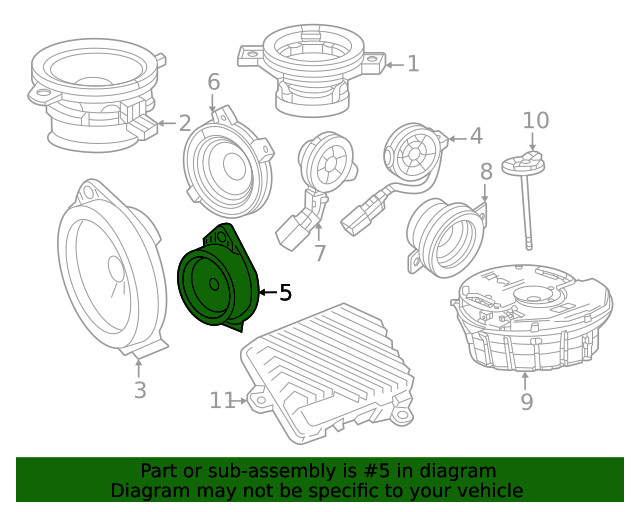 Genuine GM Rear Dr Speaker 85613055