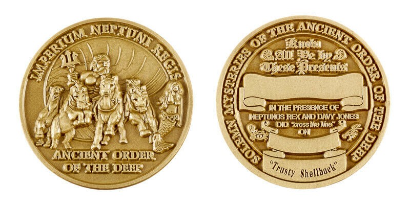 US Navy  (USN) Shellback Challenge Coin
